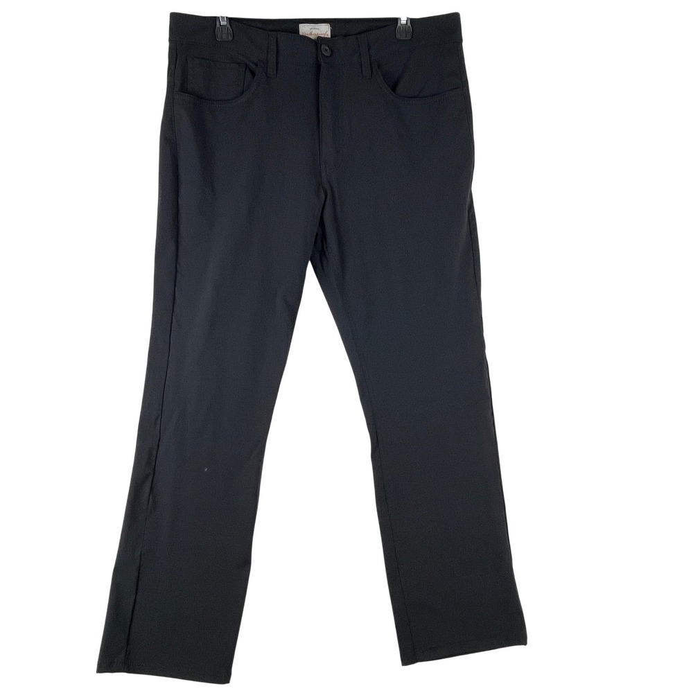 Weatherproof Vintage Pants Men 36x30 Black Nylon Spandex Straight Fit Casual